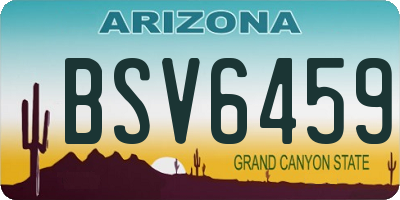 AZ license plate BSV6459