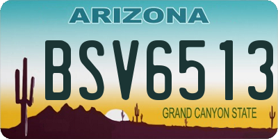 AZ license plate BSV6513