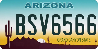 AZ license plate BSV6566