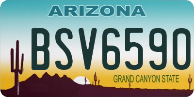 AZ license plate BSV6590