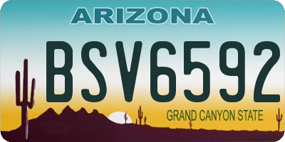 AZ license plate BSV6592