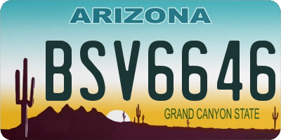 AZ license plate BSV6646