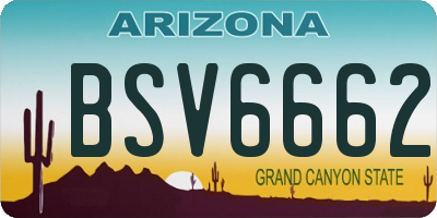 AZ license plate BSV6662