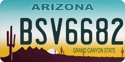 AZ license plate BSV6682