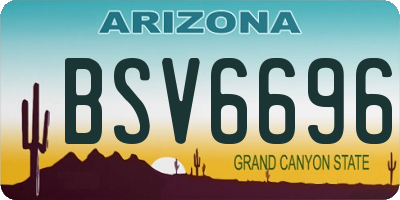 AZ license plate BSV6696