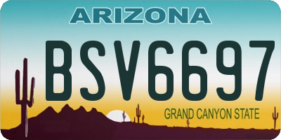AZ license plate BSV6697