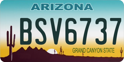 AZ license plate BSV6737