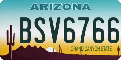 AZ license plate BSV6766