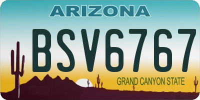 AZ license plate BSV6767