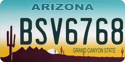 AZ license plate BSV6768