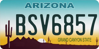 AZ license plate BSV6857