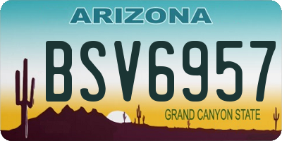 AZ license plate BSV6957