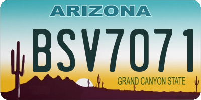 AZ license plate BSV7071