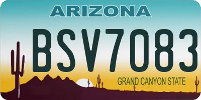 AZ license plate BSV7083