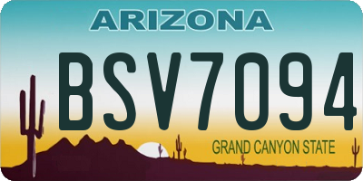AZ license plate BSV7094