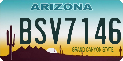 AZ license plate BSV7146