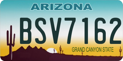 AZ license plate BSV7162