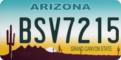 AZ license plate BSV7215