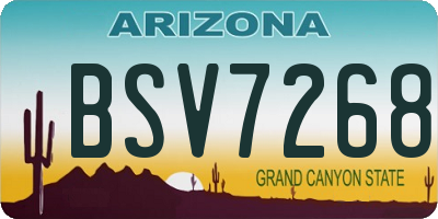 AZ license plate BSV7268