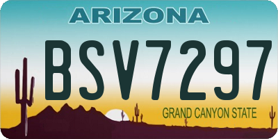 AZ license plate BSV7297