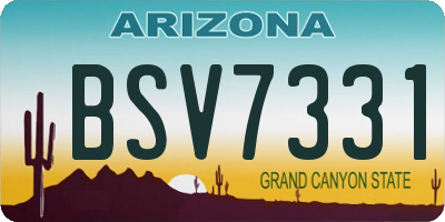 AZ license plate BSV7331