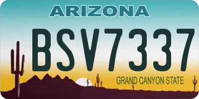 AZ license plate BSV7337