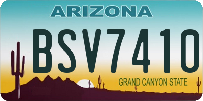 AZ license plate BSV7410