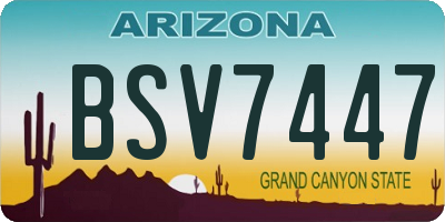 AZ license plate BSV7447