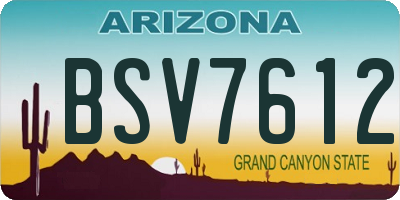 AZ license plate BSV7612