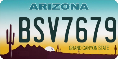 AZ license plate BSV7679