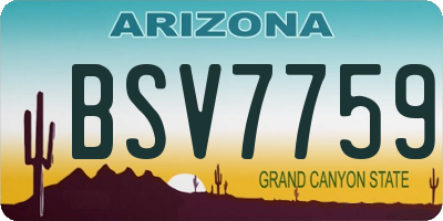 AZ license plate BSV7759