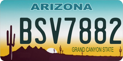 AZ license plate BSV7882