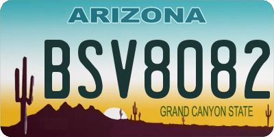 AZ license plate BSV8082