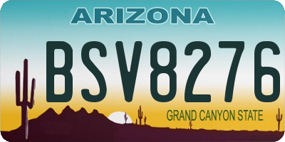 AZ license plate BSV8276