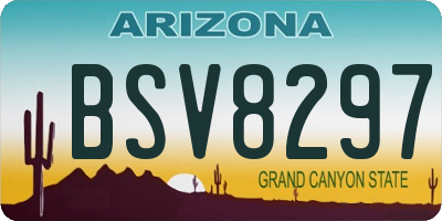 AZ license plate BSV8297
