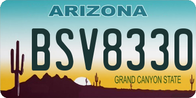 AZ license plate BSV8330