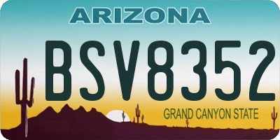 AZ license plate BSV8352