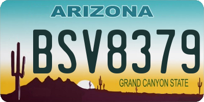 AZ license plate BSV8379