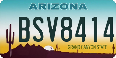 AZ license plate BSV8414