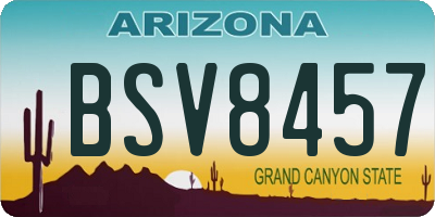 AZ license plate BSV8457