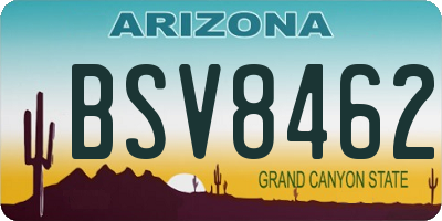 AZ license plate BSV8462