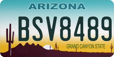 AZ license plate BSV8489