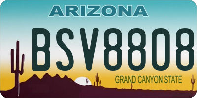 AZ license plate BSV8808