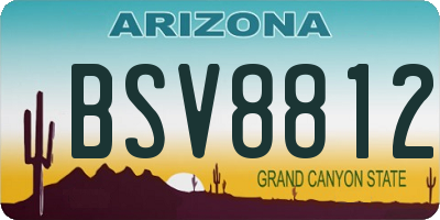 AZ license plate BSV8812
