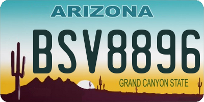 AZ license plate BSV8896