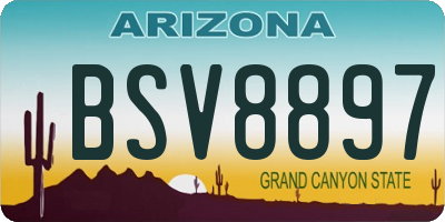 AZ license plate BSV8897