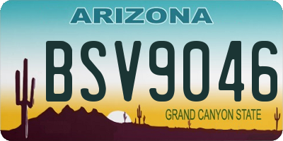 AZ license plate BSV9046