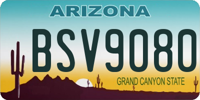 AZ license plate BSV9080