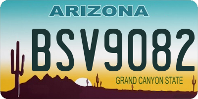 AZ license plate BSV9082