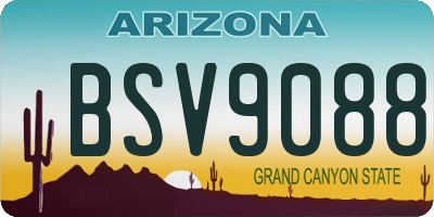 AZ license plate BSV9088